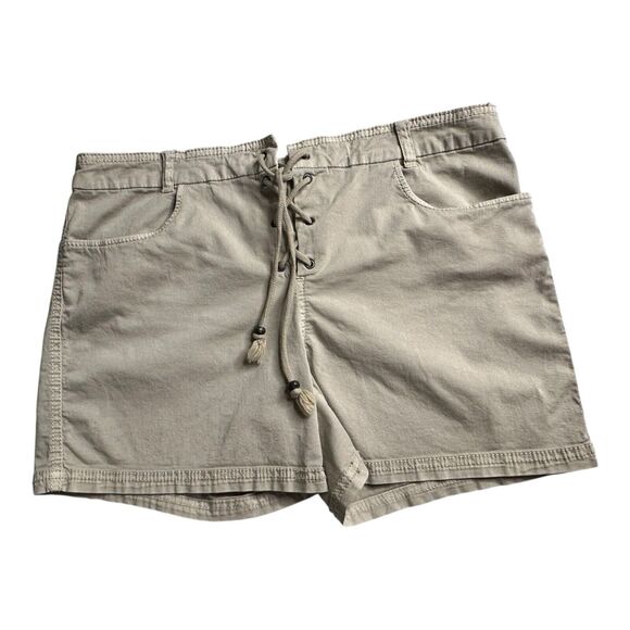 MARRAKECH SOLID Drawstring SHORTS SOFT Cotton‎ Khaki SZ 30 - Picture 1 of 14